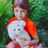 White Toy Poodle Stuffed Animal Dog, Plush Toy for Kids and Babies, Perfect Birthday & Easter Gift, 12.6"