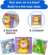 3 3-5 (Set 1 Little Jupiter DIY Pom Pom Art - Makes Art Pieces -Boy & Girl Crafts for Kids Age - Toddler Crafts - Pom