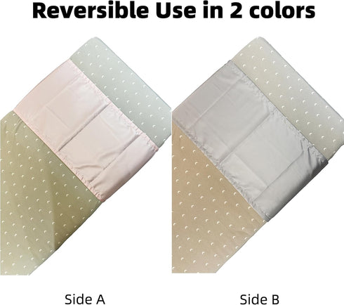 AKISS Satin Crib Sheet Pillow Cover Silk Bassinet Cradle Slip Reversible Use for Baby Girls Boys (Prism Pink & Light