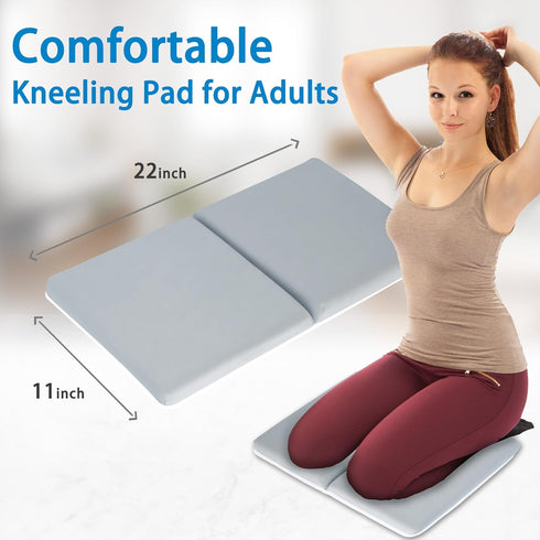 Elbow Set, 1.5 inch JJGoo Bath Kneeler with Rest Pad Kneeling Pad Mat for Bathtub - Gray