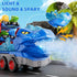 10 1 3-5 4-8, 9 3 4 5 6 7 8 in Dinosaur Truck Toys for Kids Toddlers Boys Dino Carrier Truck with Foldable Track