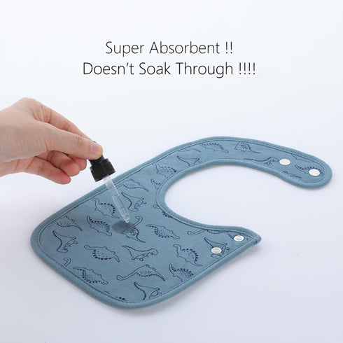 Adjustable Organic Cotton Baby Bibs - Super Soft & Absorbent
