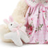 Oitscute Small Baby Teddy Bear, Cute Stuffed Animal Soft Plush Toy 10" (Pink Dress with Rabbit)