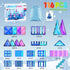 116PCS 3D 3 4 5 6 7 8 (116 AFUNX Magnetic Tiles, Magnet Building Blocks, Diamond Magnetic Blocks, Construction Stem