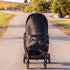 Sun Shade for Strollers (XL Black), Universal Adjustable SPF 30+ Sunshade with See Through Canopy Cover
