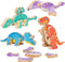 Wooden Dinosaur Blocks, Snap Together Building Toys, Dinosaur Take Apart Toy Playset