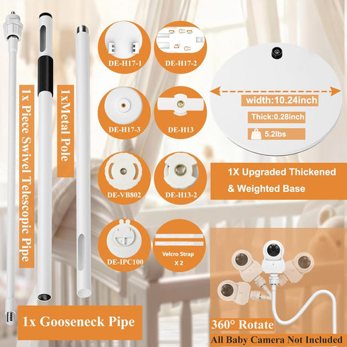 Derebir Momcozy/Nanit Baby Monitor Floor Stand Holder Mount Compactible with VTech/HelloBaby