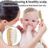 Set Personalized Wooden Hair Brush with Soft Goat Bristles - Perfect for Newborns and Toddlers, Cradle Cap Brush