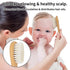 Set Personalized Wooden Hair Brush with Soft Goat Bristles - Perfect for Newborns, Toddlers, and Cradle Cap, Ideal Baby