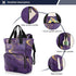 SUABO Backpack Baby Diaper Bag Purple Ink Wash Large Bag Waterproof Travel Diaper Bags for Moms and Dads