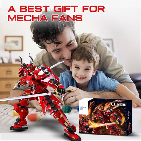Sets, Set, 923 Mech Building Kafei Samurai Warrior Building Toys with Double Swords, Collectible Gift for Adults Man
