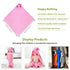 MICHLEY Unisex Baby Animal Hooded Bath Towel, Soft Cotton Washcloth for 0-6T, Pink
