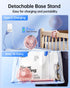 4 360 SWEETFULL Portable Stroller Fan with LED Display, Speed Rechargeable Mini Clip On Fan, Rotate Flexible Tripod