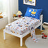 Set 4 Set Blue Cartoon Car Construction Toddler Bedding for Boys, Piece Reversible Truck Lightweight Toddler Comforter