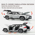 Model Car 1/32 RAV4 Alloy Diecast with Light and Sound, Collectible Toy Vehicle for Boys Kids Gift (White)