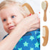 Generic Set Set Baby Hair Brush and Comb for Newborns & Toddlers, Hairbrush and Comb Wooden with Natural Goat Bristles