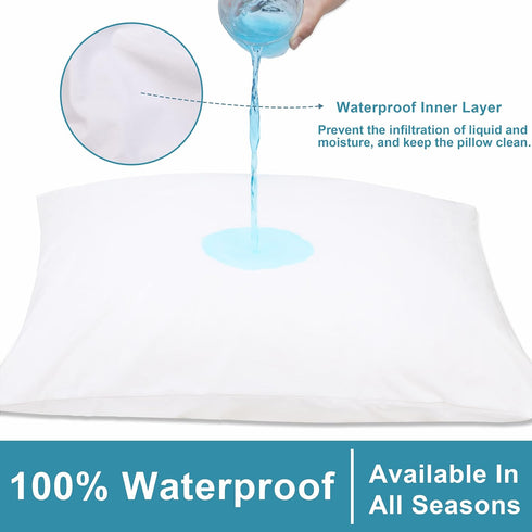 NTBAY 4 Pack Zippered Waterproof Toddler Pillow Protectors, Super Soft Quiet Zip Baby Pillow Cases, 13x18 Inches
