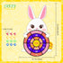 Easter Dart Board Game, Cute Bunny Party Board Game with 12 Stick Velcro Balls for Kids Ages 4-8