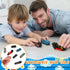 2 Sets 3 Hanaive Train Toys Small Pull Back Alloy Retro Steam Train with Cars Simulation Model Diecast Locomotive