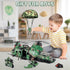 Set Playset, deAO Military Helicopter Toys Army Men Army Toys with Army Tank, Soldier Action Figures, Motorcycle