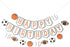 Happy Birthday Sports Banner Ball Garland Sign - High Chair Banner Birthday