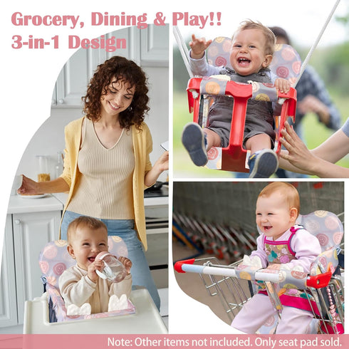 LWWACSS Premium Baby Shopping Cart Cover & High Chair Seat Protector - Universal Fit for Grocery Carts, Restaurant