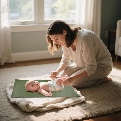 2 Pack (67-08) Wipeable Diaper Changing Pad for Baby, Portable Baby Changing Mat for Travel or Home, Foldable Mat Fits