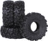 1.0 Mud Tires 64 * 25mm Soft Sticky for TRX4M 1/18 1/24 RC Crawler Axial SCX24 FMS FCX24, Double Layer Sponge