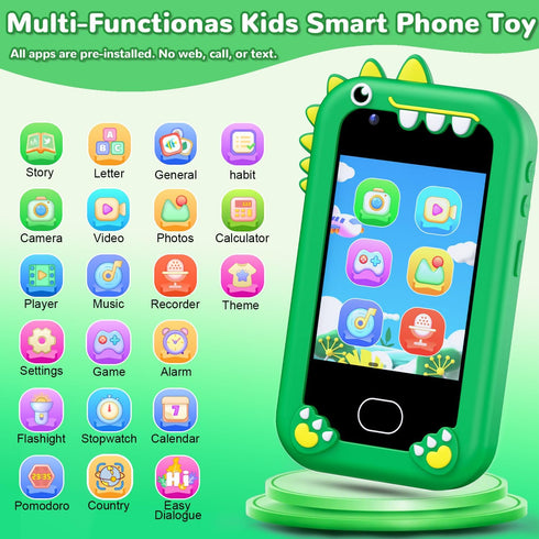 2.8" 3-10 (32GB) Lapare Kids Smart Phone Toy for Boys, Touchscreen Cell Phone Toy with Dual Camera, Game, Music Player