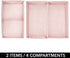 Closet, Set 2, 4 Pack, mDesign Fabric Drawer Organizer Bins, Kids/Baby Nursery Dresser, Shelf, Playroom Organization