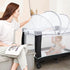 2-Way Beberoad Love Portable Playard Cover Breathable Mosquito Net with Zipper for Travel Cribs & Playpens (White)