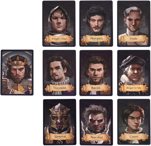 A&B GAMES Portable Medieval Strategy Card Game: Team vs. Team Fun for 5-10 Adult Players