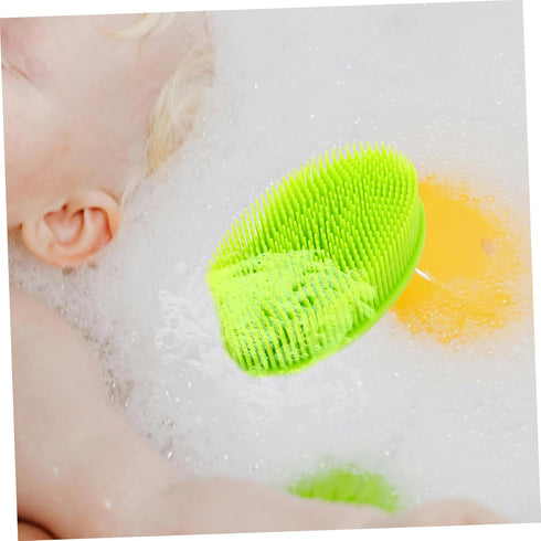 Gentle Silicone Baby Bath Brush for Newborn Scalp Massage