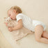 insular Lovey Blanket, Organic Cotton Muslin Security Blanket, Soft Breathable for Newborn, Beige Cat
