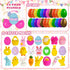 EUOCENK 24PCS Prefilled Easter Eggs with Mochi Squishy Toys, Pre-Stuffed Eggs with Easter Squishies for Kids, Toddlers