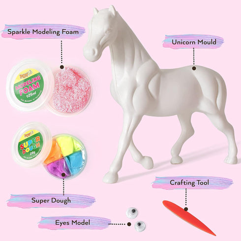 TOYLI Unicorn Modeling Art, Unicorn Art Craft Kit for Kids 4-6