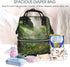 DWVTSLH Backpack Mummy Backpack Tropical Rainforest Jungle Scene Diaper Bag Multifunction Nappy Bags Waterproof Large