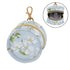 PYBUG Flower Round Pacifier Storage Case, Polyester & TPU Lined with Hook Buckle, Pacifier Container Box for Baby