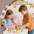 180 Pcs Dollhouse Miniature Kitchen Accessories Shopping Cart Basket Mini Food Drinks Dollhouse Store Grocery