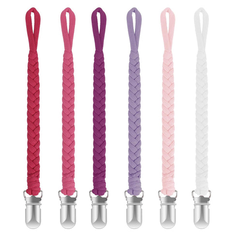 Pokipaw Pacifier Clip for Boys and Girls 6 Pack Baby Pacifier Holder Leash