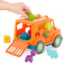 Battat Wonder Wheels Shape Sorter Toy Truck, 9Pc Developmental Toy for Kids, Animal & Fruit Shapes, Recyclable Materials
