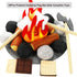 Yowlieu 23 Playset Set 3-5 PCS Pretend Campfire Toys, Kids Plush Felt Play Campfire Safe Fake Fire Wood Stones Toys