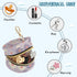 PYBUG Heart Round Pacifier Storage Case, Polyester & TPU Lined with Hook Buckle, Pacifier Container Box for Baby