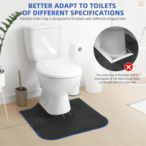HBGOTL Commode Bathroom(4 Pack, Upgrade Round Potty Training Mats for Boys, Toilet Training Mats, Potty Training Toilet