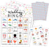 Wedding Party Bingo Game Cards for 24 Players, Bridal Shower Bingo for Family and Friends - 001