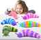 Cevioce 6 Sensory Slug Fidget Toys, Adults & Kids Party Favors, Autism