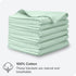 6 Pack Bare Home Cotton Flannel Receiving Blanket Mint