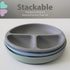 Suction Plates for Babies & Toddlers - 100% Food-Grade Silicone, Baby Led Weaning Supplies, 3 Pack