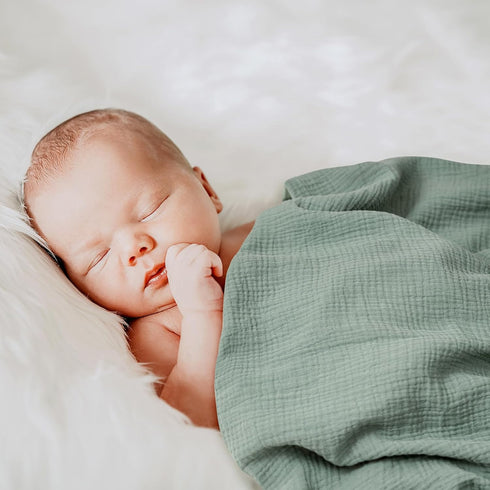 4-Pack 40 38 inches GLLQUEN BABY Muslin Swaddle Blankets for Girls Boy, Baby Blankets for Girl Boy, Newborn Receiving