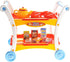 Set Set PowerTRC Tea Toy for Little Girls, Tea Trolley Cart w/ Tea Pots Cups Accessories, Tea Party Kitchen Pretend